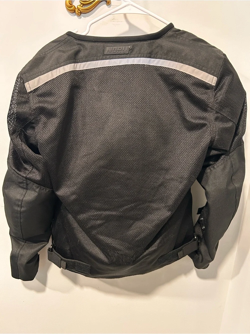 NORU Motorcycle Mesh Jacket Black Size S - Clean With 5 Armor Pads Included